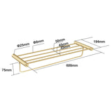 Brushed Brass Shower Shelf Aquaperla