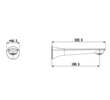 AU Series Black Bathtub/Basin Wall Spout Aquaperla