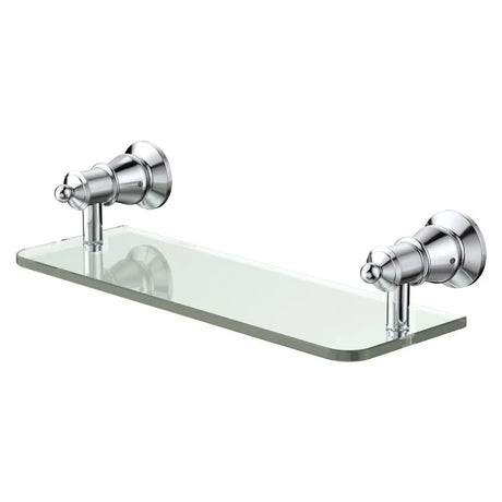 Lillian Glass Shelf, Chrome fienza