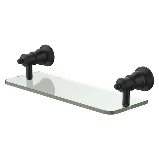 Lillian Glass Shelf, Matte Black fienza