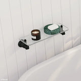 Lillian Glass Shelf, Matte Black fienza