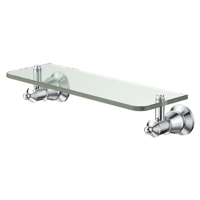 Lillian Glass Shelf, Chrome fienza