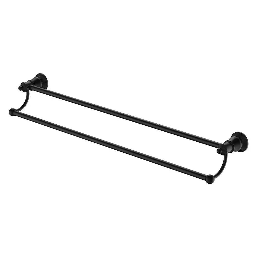 Lillian Double Towel Rail, Matte Black fienza