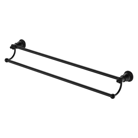 Lillian Double Towel Rail, Matte Black fienza