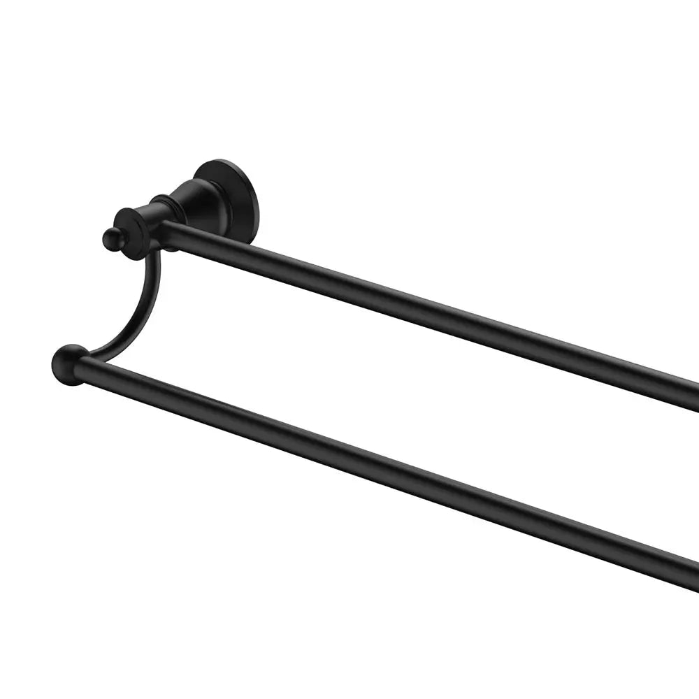 Lillian Double Towel Rail, Matte Black fienza