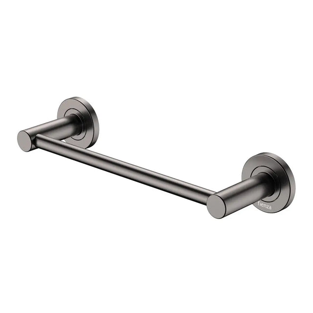 Kaya Single Towel Rail, 300mm, Gun Metal fienza
