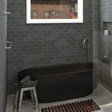Kaya Single Towel Rail, 900mm, Gun Metal fienza