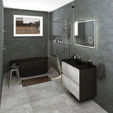 Kaya Single Towel Rail, 900mm, Gun Metal fienza
