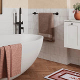 Kaya Single Towel Rail, 900mm, Matte Black fienza