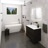 Kaya Single Towel Rail, 900mm, Matte Black fienza