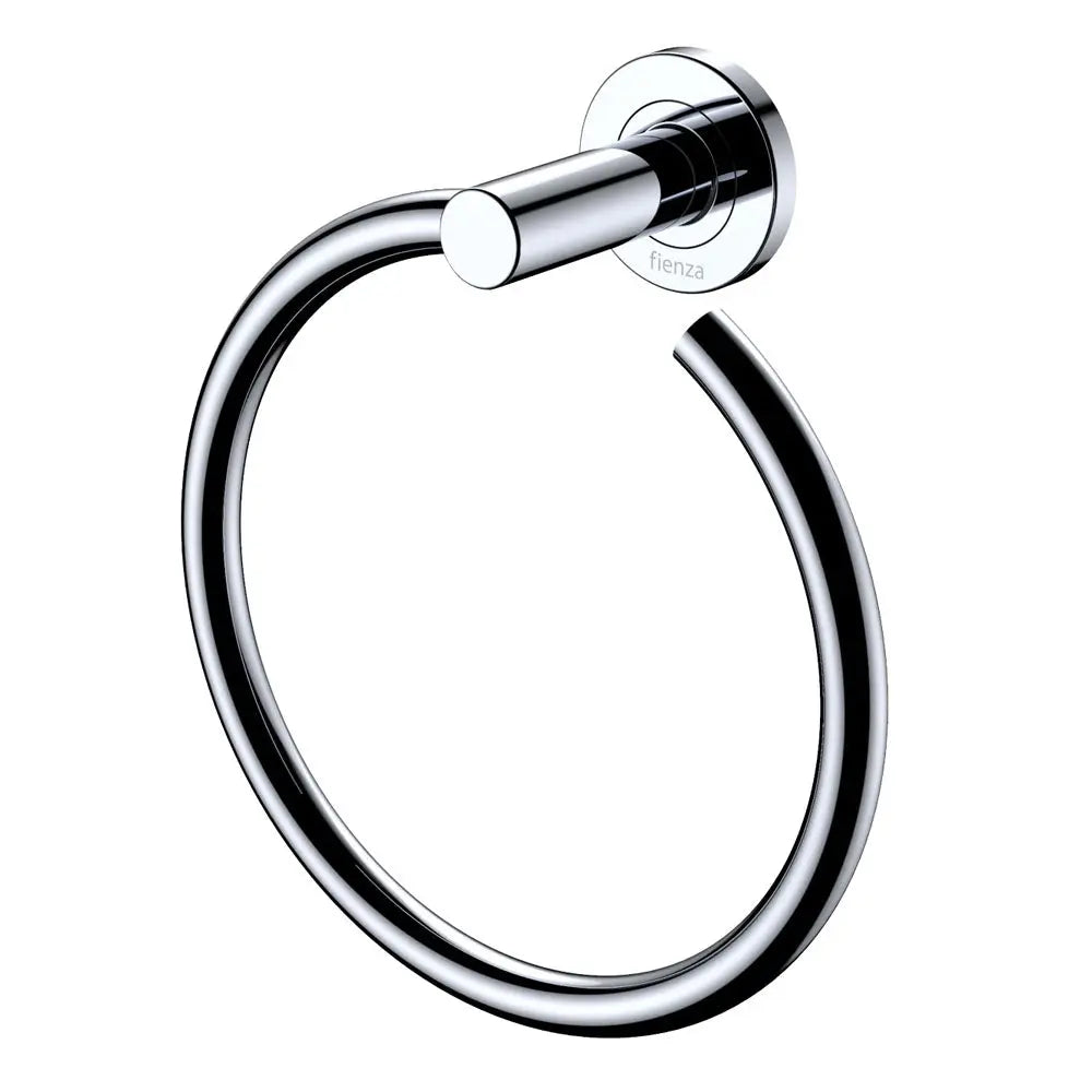 Kaya Hand Towel Ring, Chrome fienza