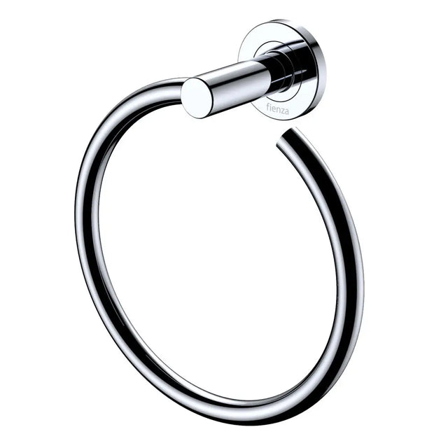 Kaya Hand Towel Ring, Chrome fienza