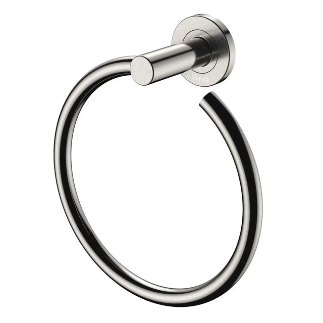 Kaya Hand Towel Ring, Brushed Nickel fienza