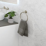Kaya Hand Towel Ring, Brushed Nickel fienza