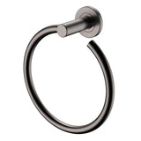 Kaya Hand Towel Ring, Gun Metal fienza