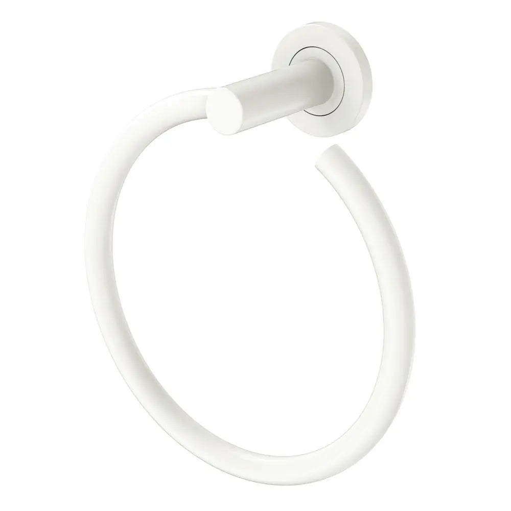 Kaya Hand Towel Ring, Matte White fienza