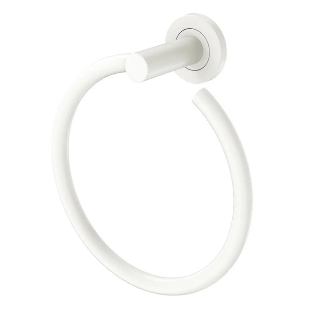 Kaya Hand Towel Ring, Matte White fienza