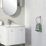 Kaya Hand Towel Ring, Chrome fienza