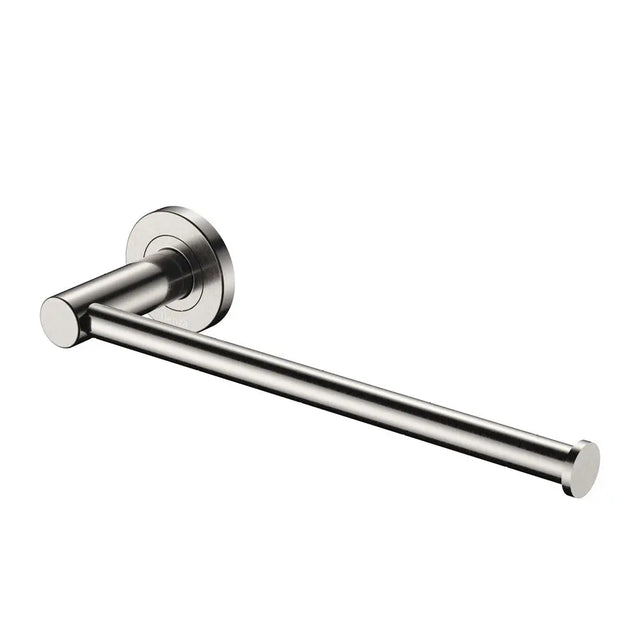 Kaya Hand Towel Rail / Toilet Roll Holder, Brushed Nickel fienza