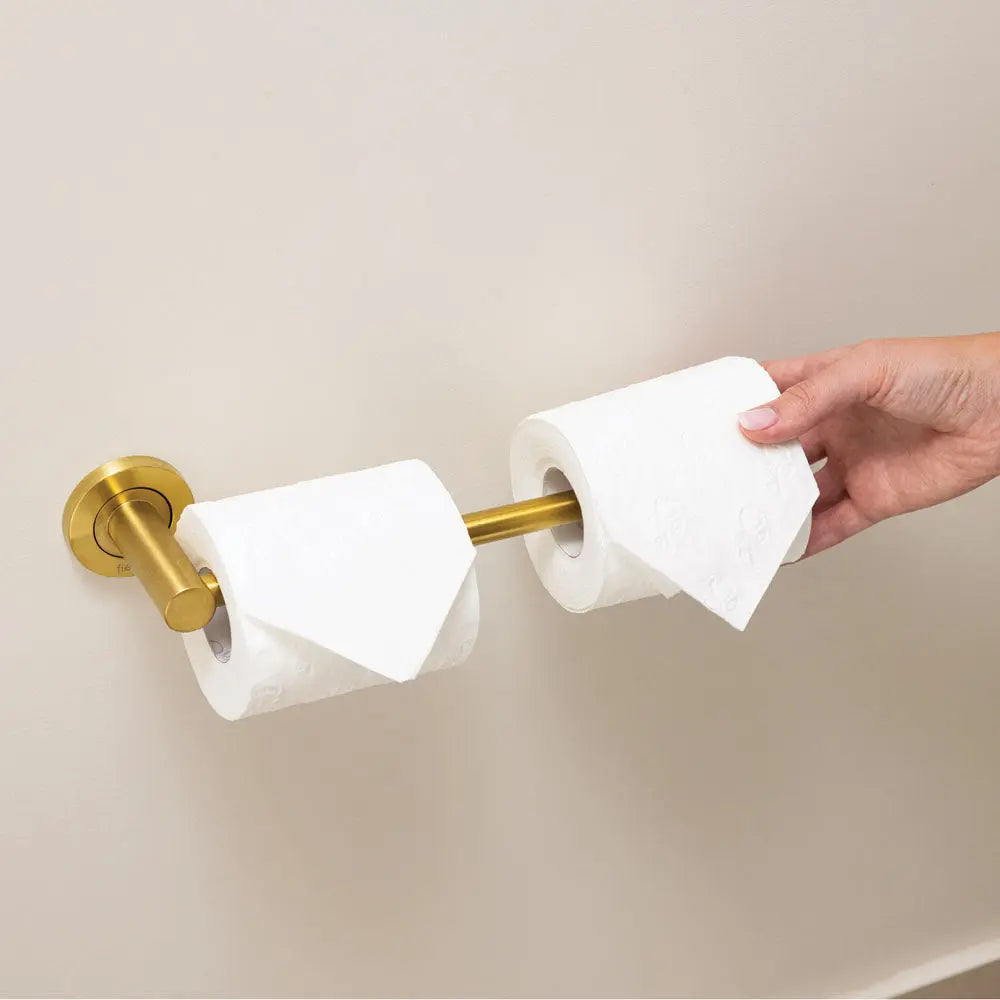 Kaya Hand Towel Rail / Toilet Roll Holder, Urban Brass fienza