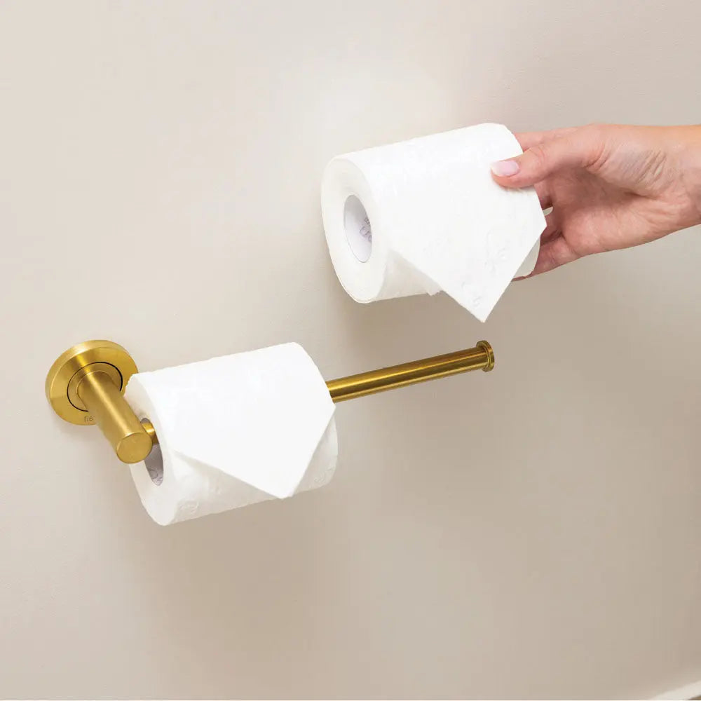 Kaya Hand Towel Rail / Toilet Roll Holder, Urban Brass fienza
