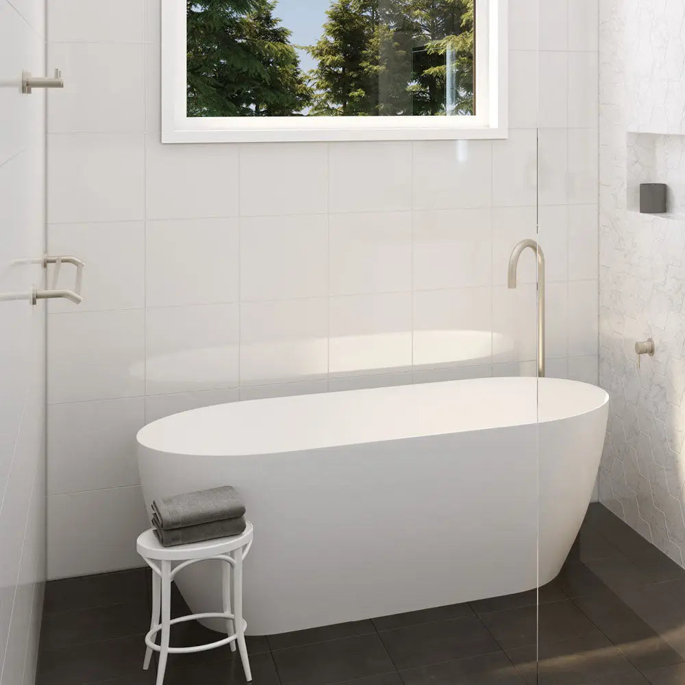 Kaya Double Towel Rail, 900mm, Brushed Nickel fienza
