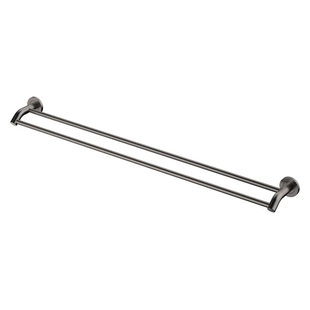 Kaya Double Towel Rail, 900mm, Gun Metal fienza