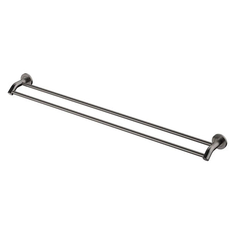 Kaya Double Towel Rail, 900mm, Gun Metal fienza