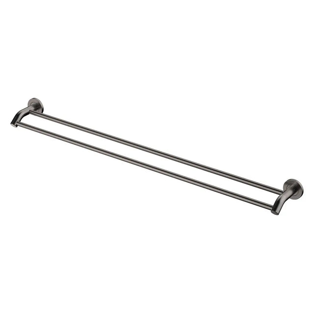 Kaya Double Towel Rail, 900mm, Gun Metal fienza