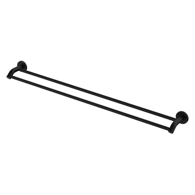 Kaya Double Towel Rail, 900mm, Matte Black fienza