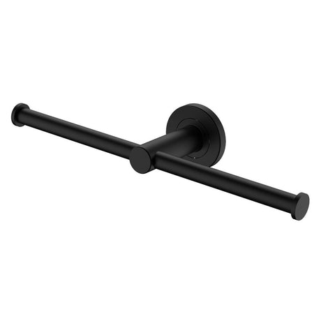 Kaya Double Toilet Roll Holder, Matte Black fienza