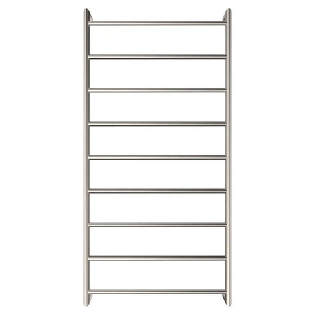 Kaya Heated Towel Rail, 600 x 1200mm, Brushed Nickel fienza