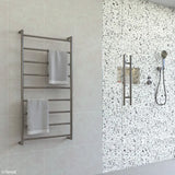 Kaya Heated Towel Rail, 600 x 1200mm, Gun Metal fienza