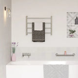 Kaya Heated Towel Rail, 600 x 450mm, Brushed Nickel fienza
