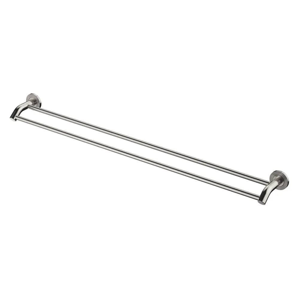 Axle 900mm Double Towel Rail, Brushed Nickel fienza