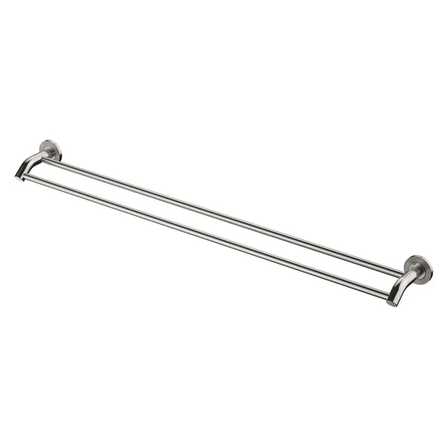 Axle 900mm Double Towel Rail, Brushed Nickel fienza