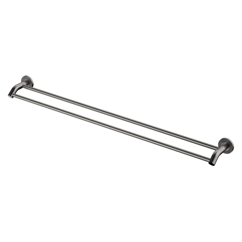 Axle 900mm Double Towel Rail, Gun Metal fienza
