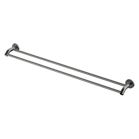 Axle 900mm Double Towel Rail, Gun Metal fienza
