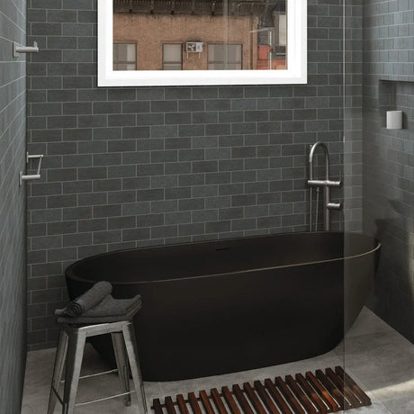 Sansa Single Towel Rail, 900mm, Gun Metal fienza