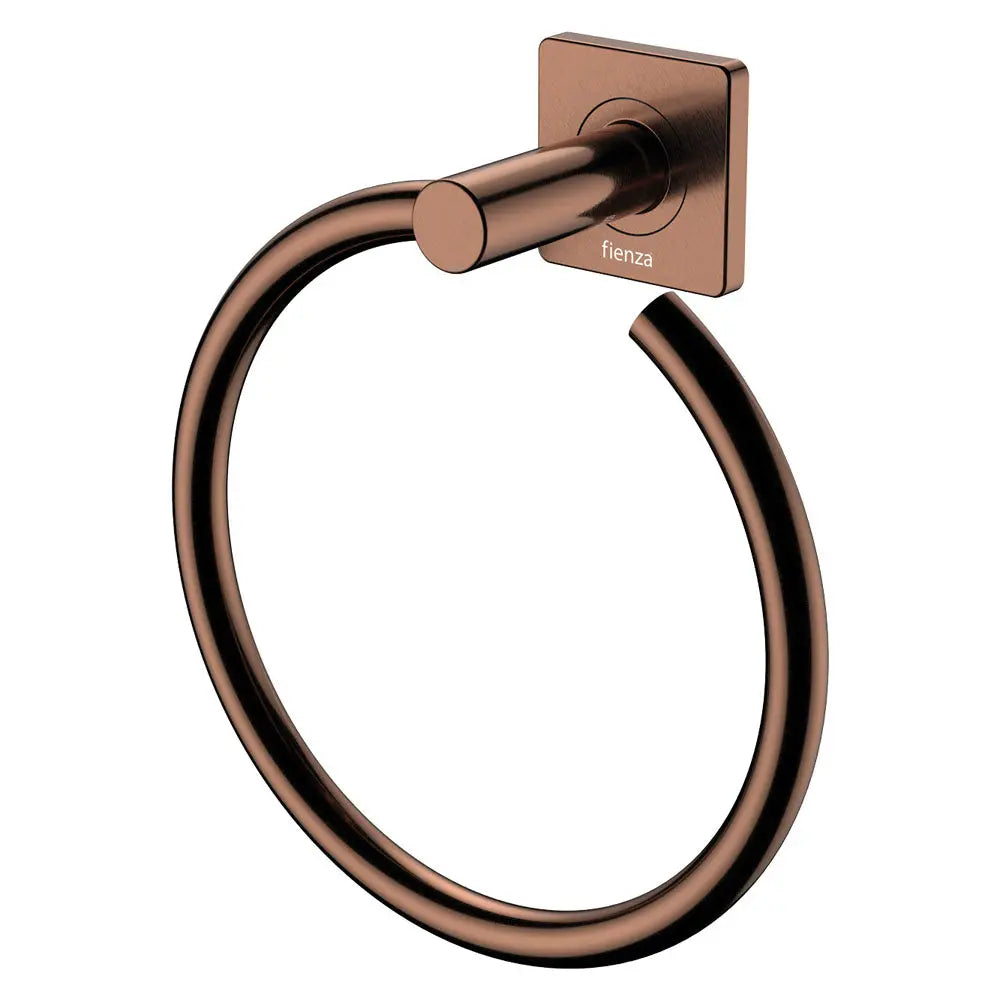 Sansa Hand Towel Ring, Brushed Copper fienza