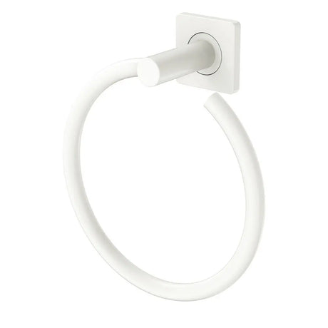 Sansa Hand Towel Ring, Matte White fienza