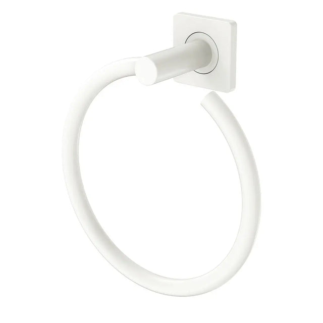 Sansa Hand Towel Ring, Matte White fienza