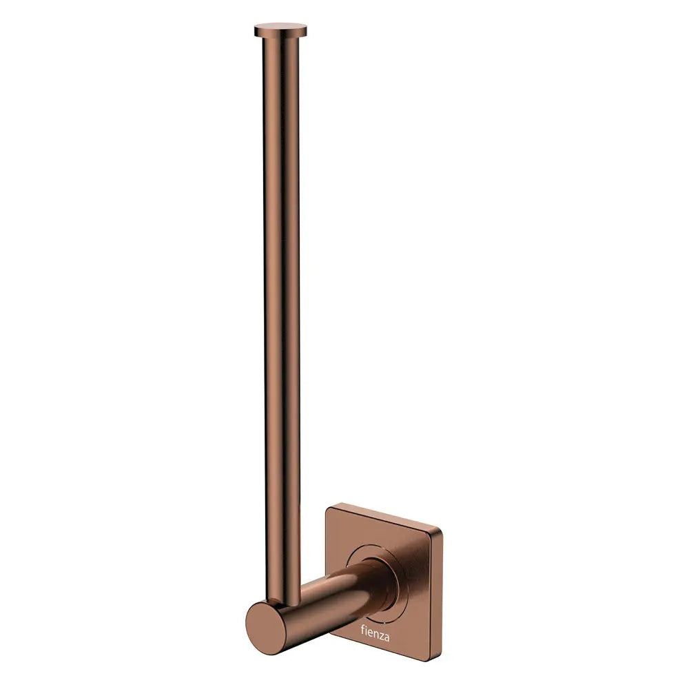 Sansa Hand Towel Rail / Toilet Roll Holder, Brushed Copper fienza