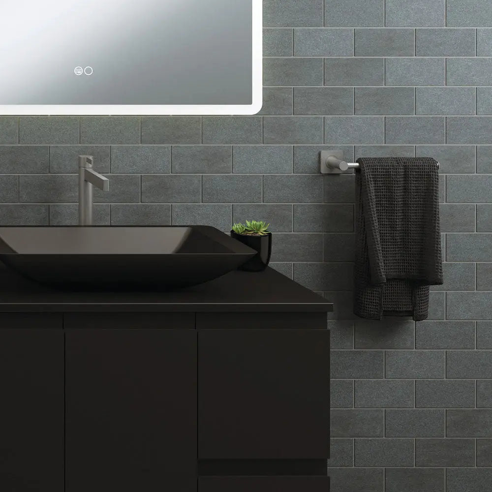 Sansa Hand Towel Rail / Toilet Roll Holder, Gun Metal fienza