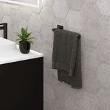 Sansa Hand Towel Rail / Toilet Roll Holder, Matte Black fienza