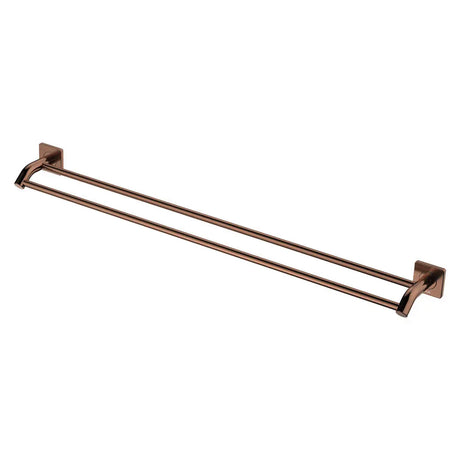Sansa Double Towel Rail, 900mm, Brushed Copper fienza