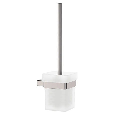 Tono Toilet Brush & Holder, Brushed Nickel fienza