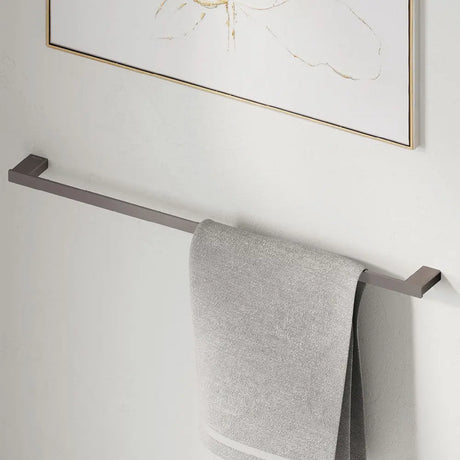 Tono Single Towel Rail, 610 mm, Gun Metal fienza