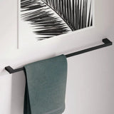 Tono Single Towel Rail, 610 mm, Matte Black fienza