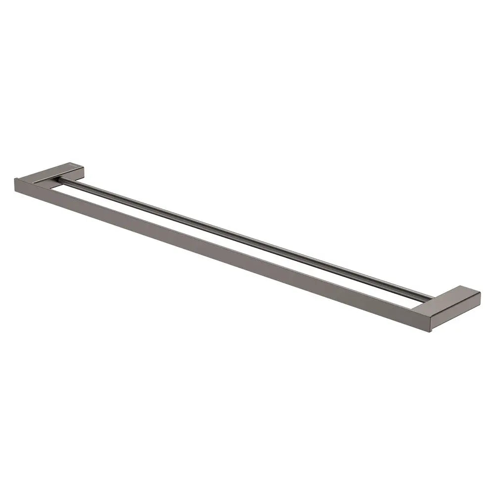 Tono Double Towel Rail, 810 mm, Gun Metal fienza